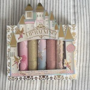 Nicole Miller Fairy Tale  Lip Balm Set - Rose, Vanilla, Honey,  Lavender, Almond
